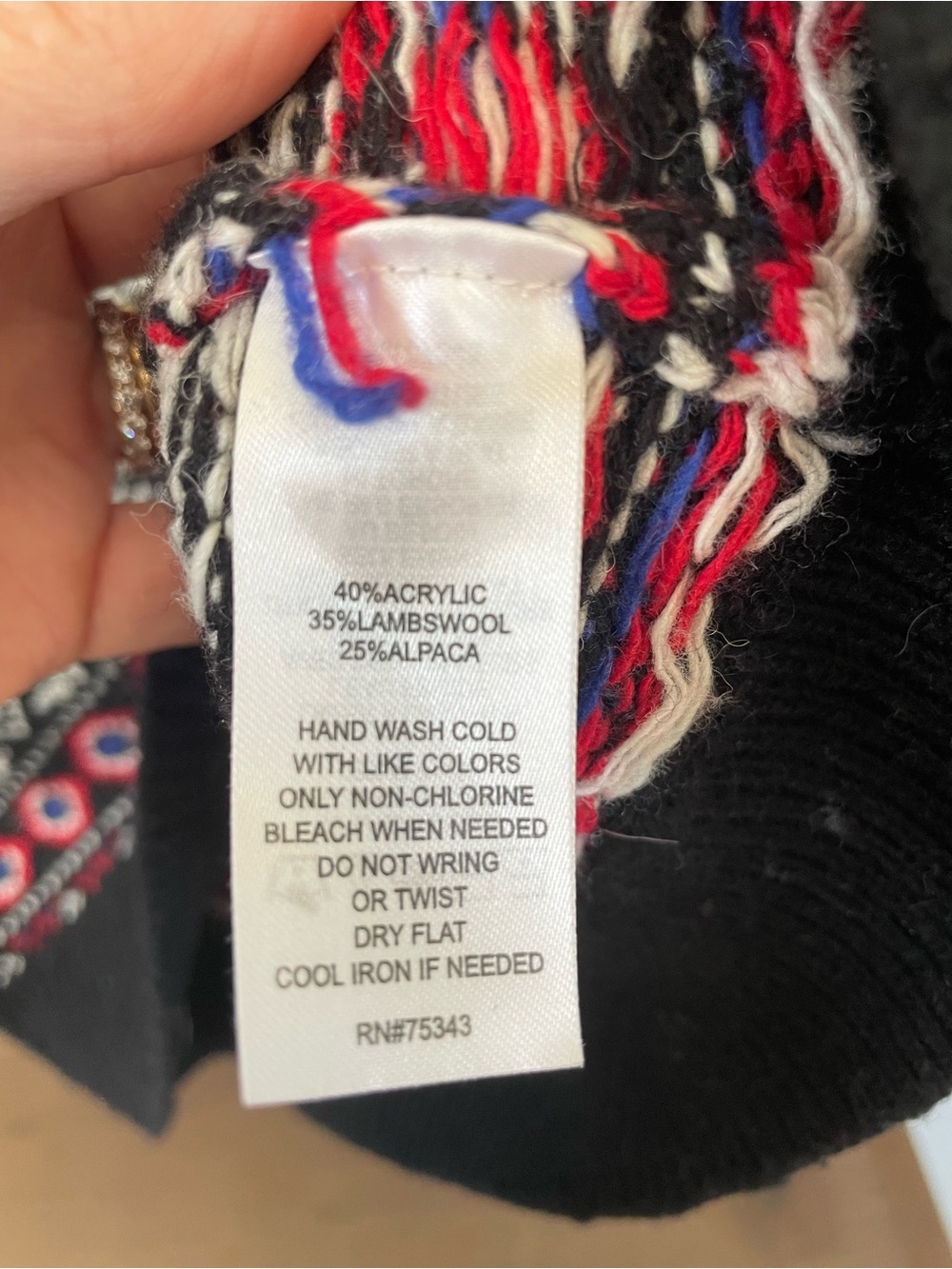 Cambridge Dry Goods Nordic Winter Sweater, Lambswool blend, small - Picture 6 of 7